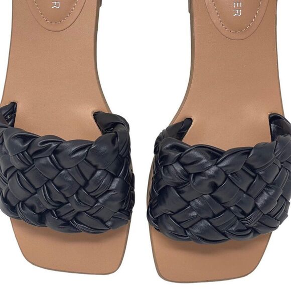 Marc Fisher Caspian Women's Woven Strap Slide Sandals Size 7M, Black, NEW - Picture 3 of 9